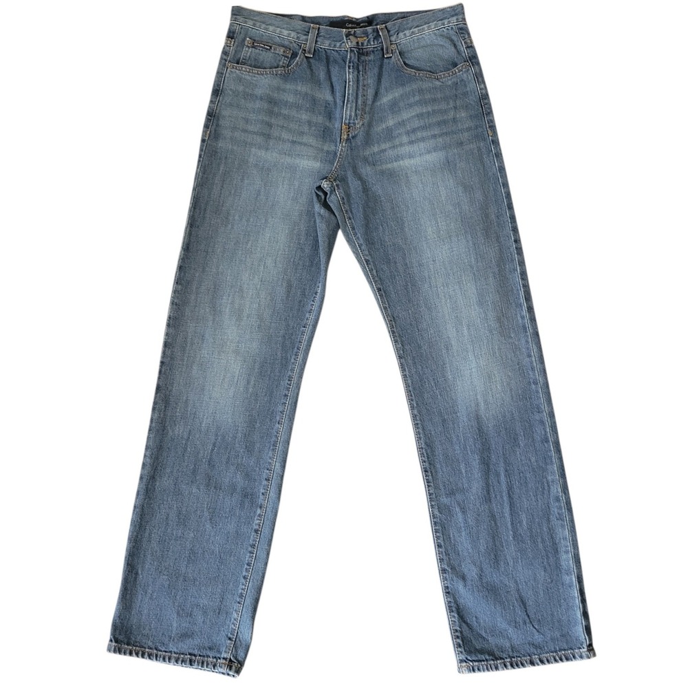Calvin Klein Relaxed Straight Leg Medium Wash Denim Jeans Sz 34 x 34
HG6 627